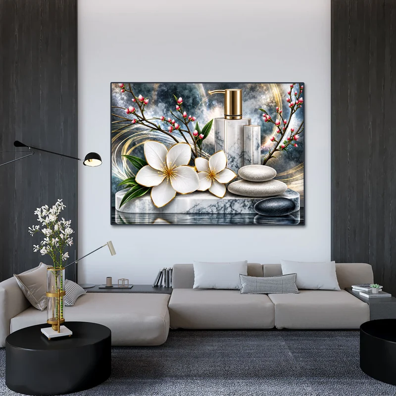 5D Diamond Painting – Amélie in Marmor & Gold