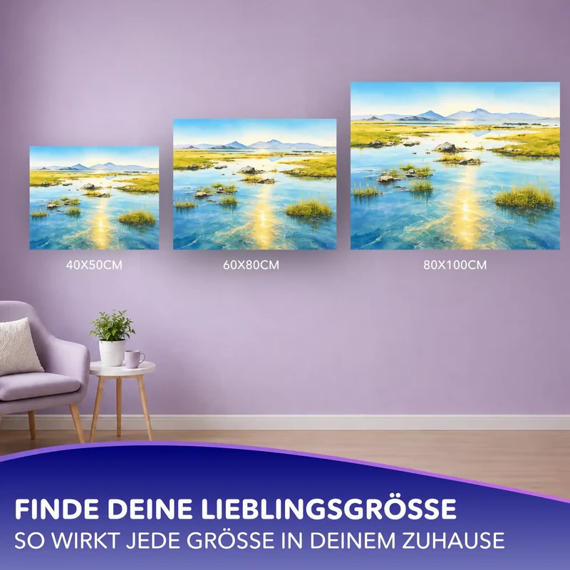 Malen nach Zahlen - Goldglanz am See