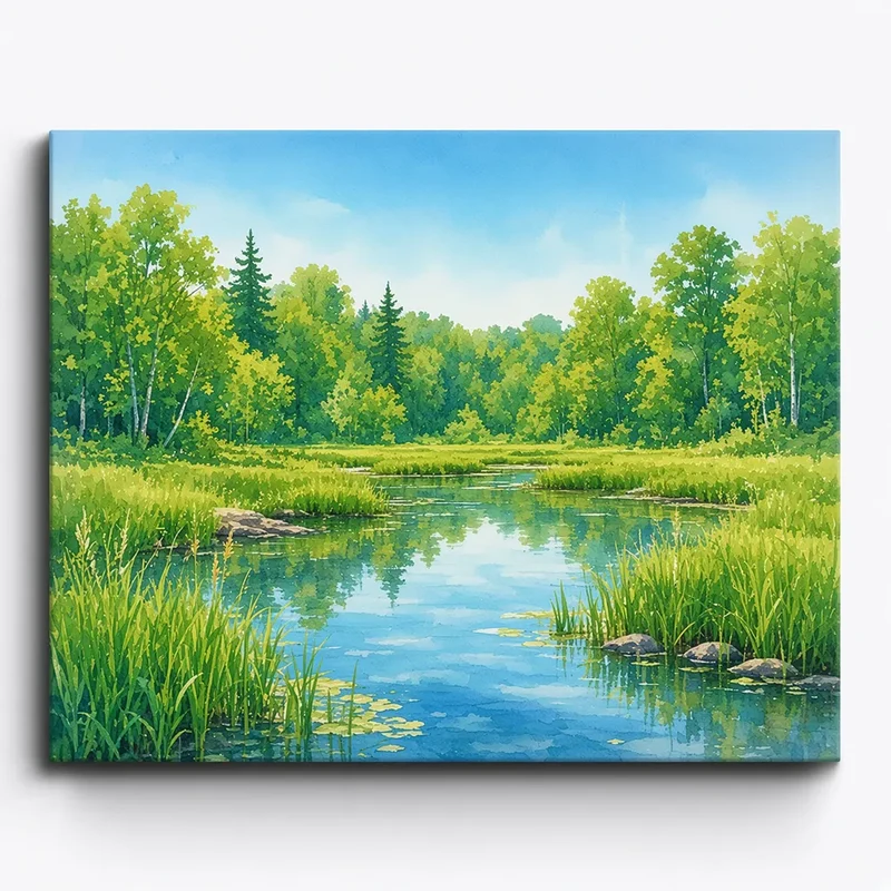 Malen nach Zahlen - Aquarell des Sommers