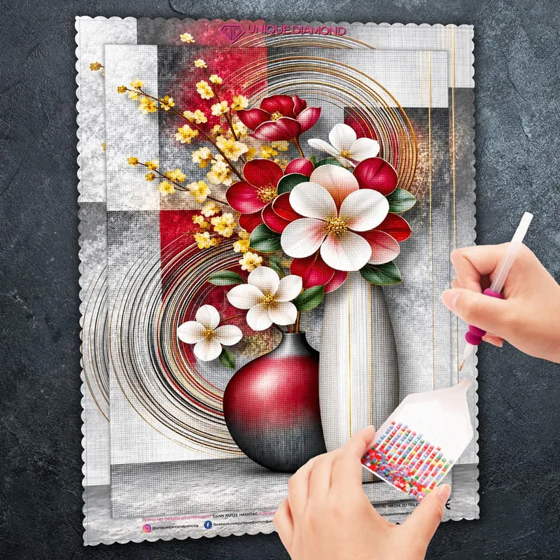 5D Diamond Painting – Valentina in Rubin & Gold