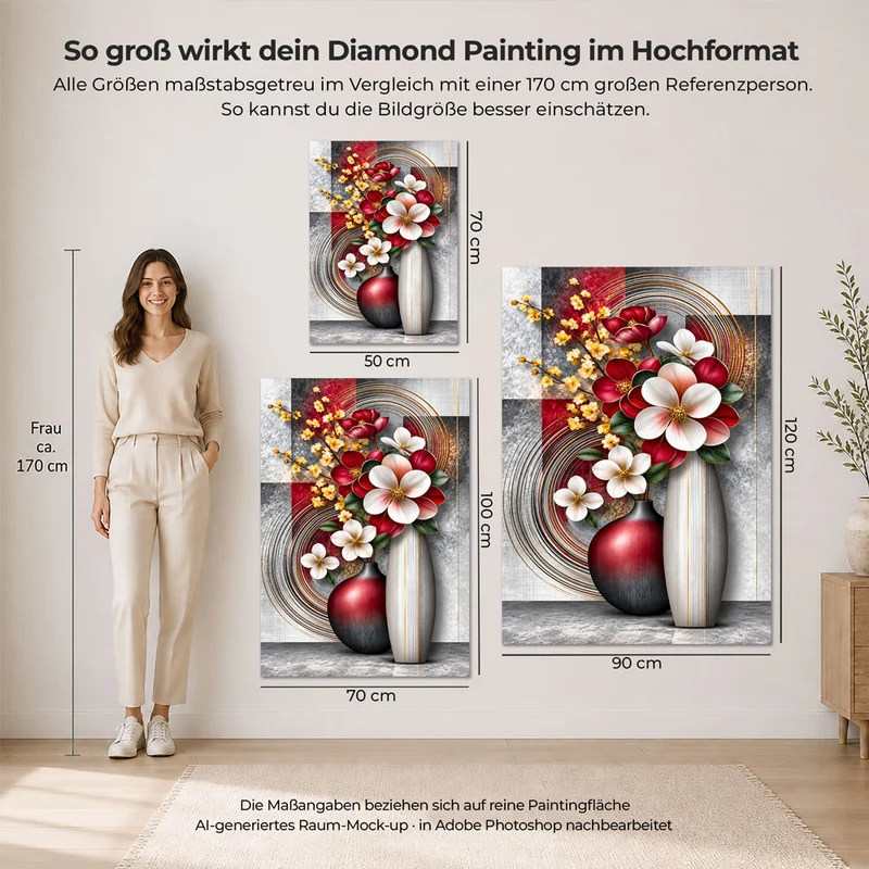 5D Diamond Painting – Valentina in Rubin & Gold