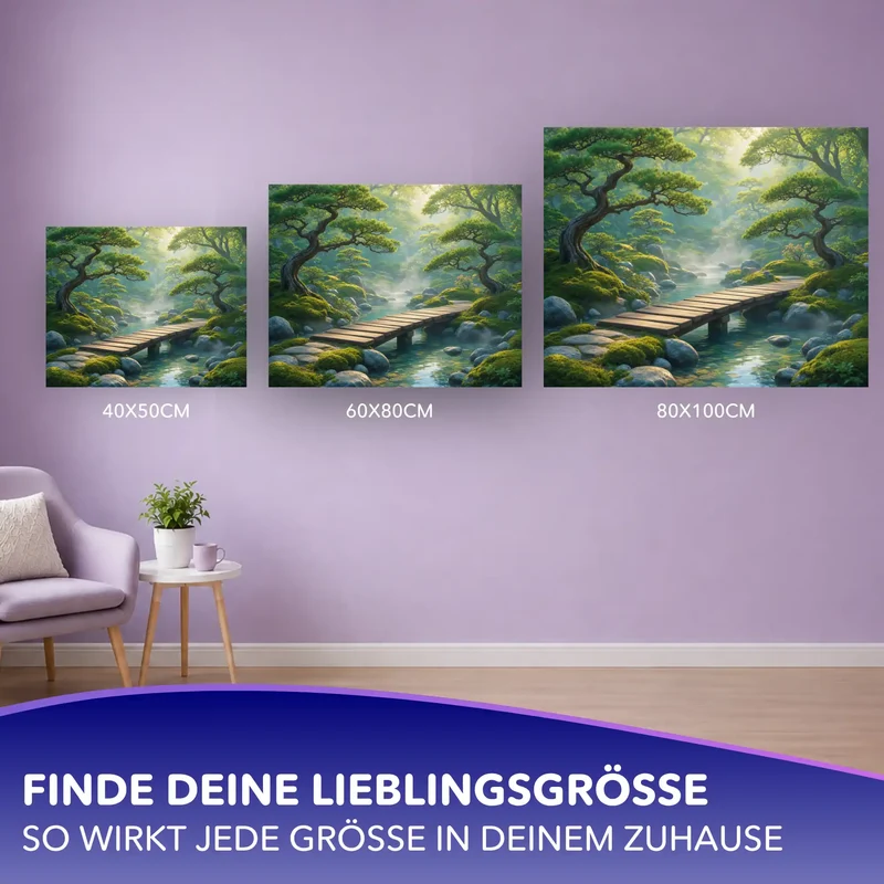 Malen nach Zahlen - Grüne Harmonie