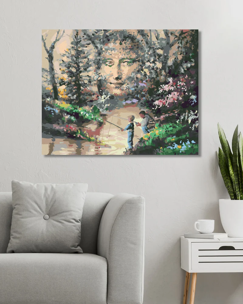 Diamond painting - FISCHEN UND MONA LISA (D. RUSTY RUST)