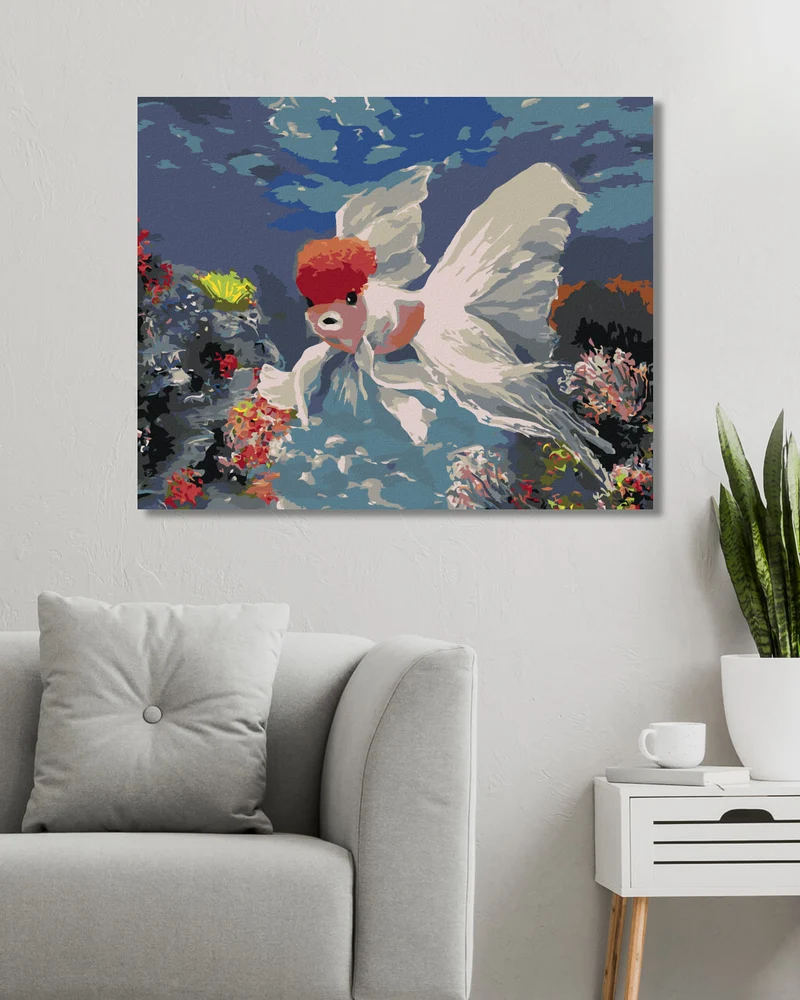 Diamond painting - FISH LÖWENKOPF RED CAP