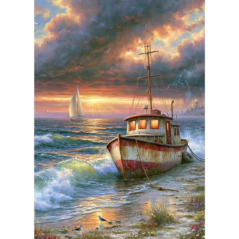 5D Diamond Painting – Zwischen Sturm und Heimkehr