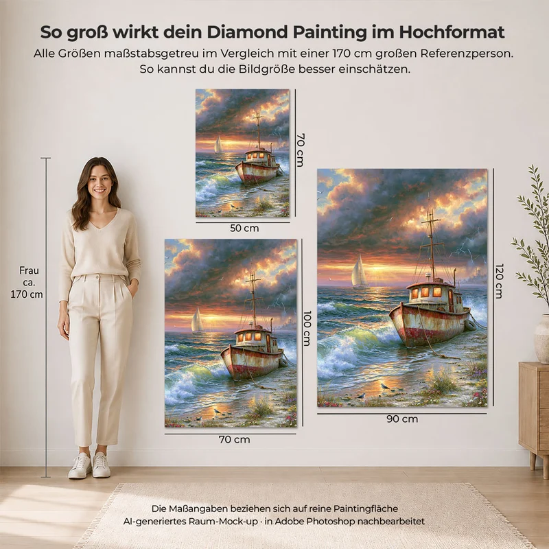 5D Diamond Painting – Zwischen Sturm und Heimkehr