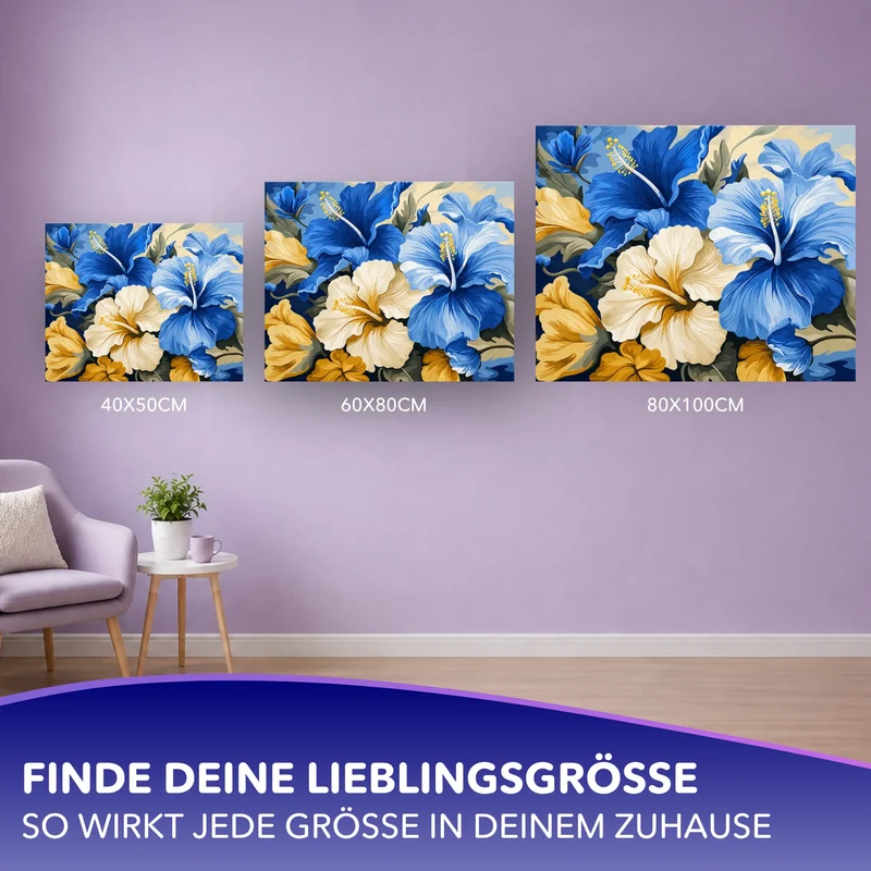Malen nach Zahlen - Symphonie in Blau