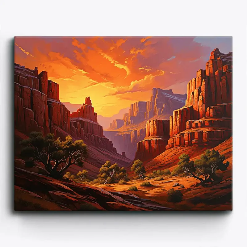 Malen nach Zahlen - Flammender Canyon