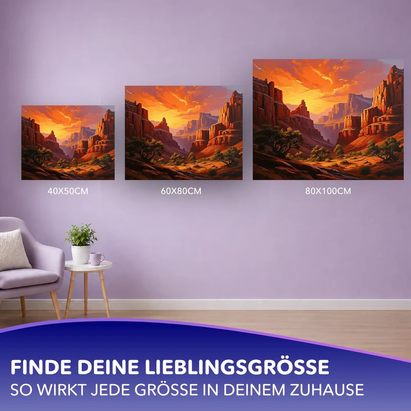 Malen nach Zahlen - Flammender Canyon