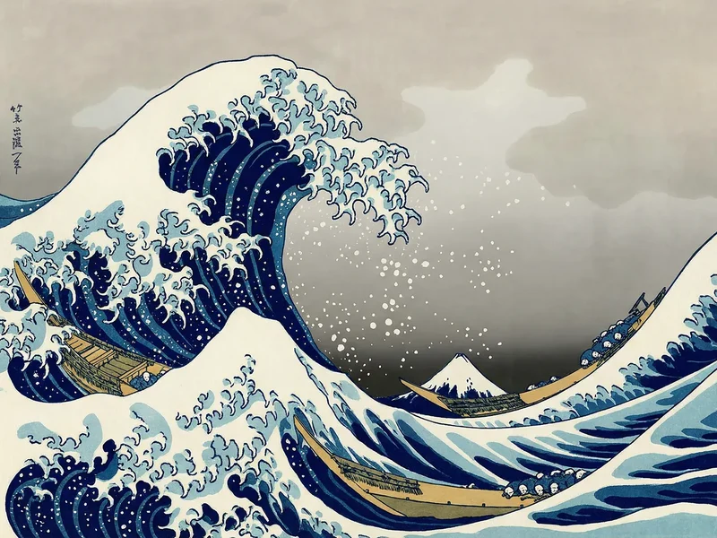 Malen nach Zahlen Die große Welle vor Kanagawa, Hokusai Japan