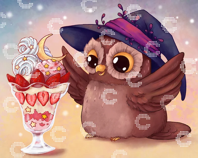 Diamond Painting - Franziska Detlefsen - Magical Strawberry Sundae