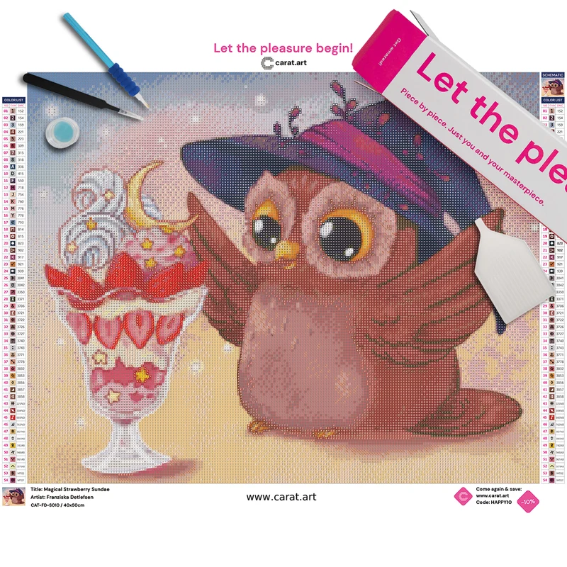 Diamond Painting - Franziska Detlefsen - Magical Strawberry Sundae