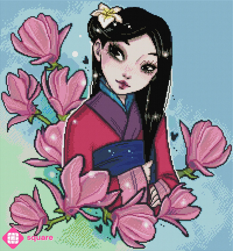 Diamond Painting - Feeble Ink - Magnolia Mulan
