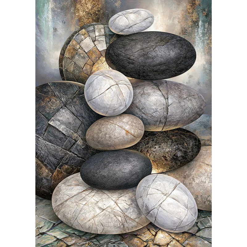 5D Diamond Painting – Stille Balance der Steine