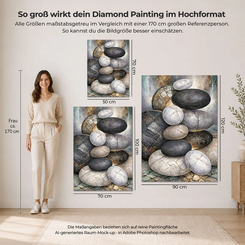 5D Diamond Painting – Stille Balance der Steine