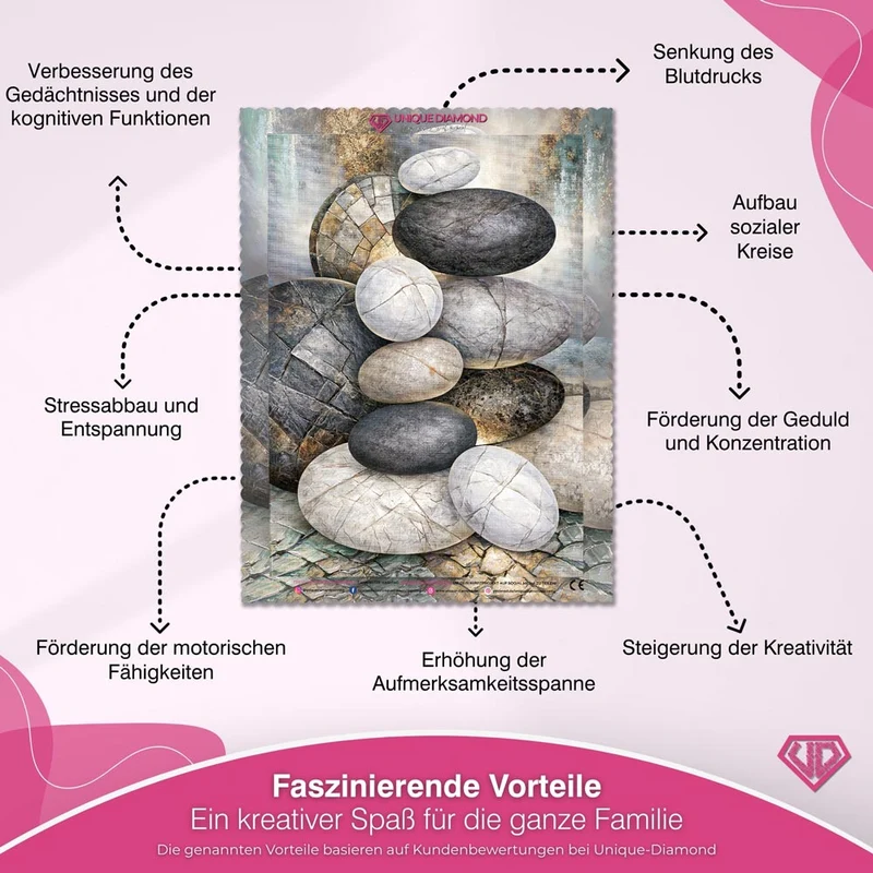 5D Diamond Painting – Stille Balance der Steine