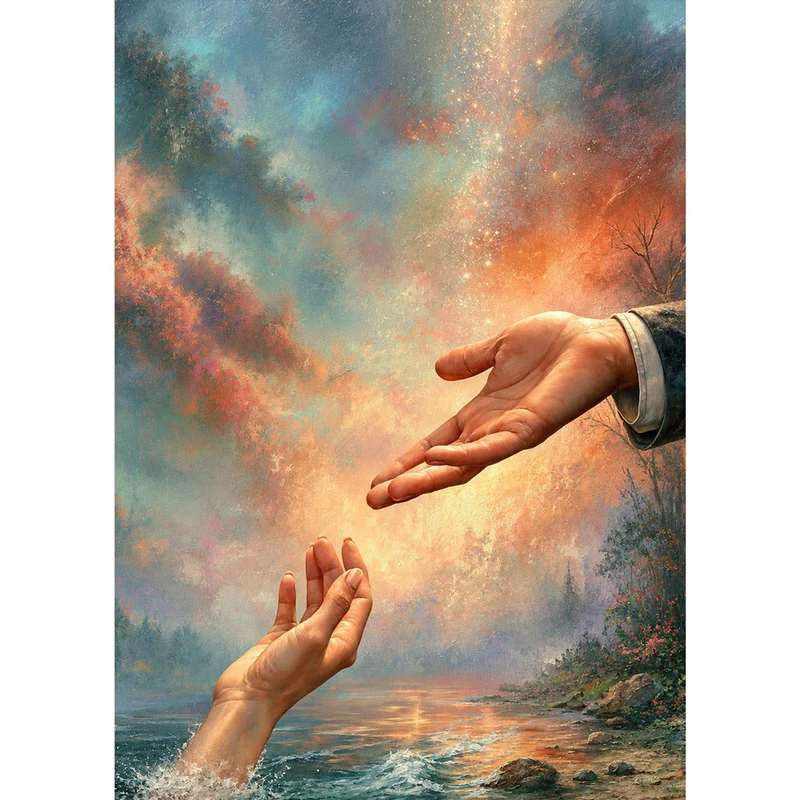 5D Diamond Painting – Berührung der Hoffnung