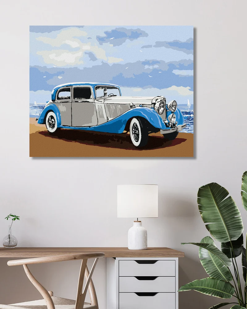 Diamond painting - RETRO AUTO AM MEER