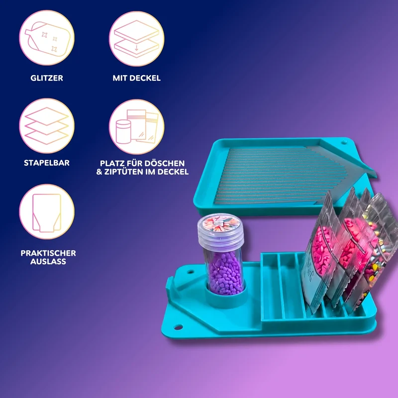 3D Glitzer Schiffchen M
