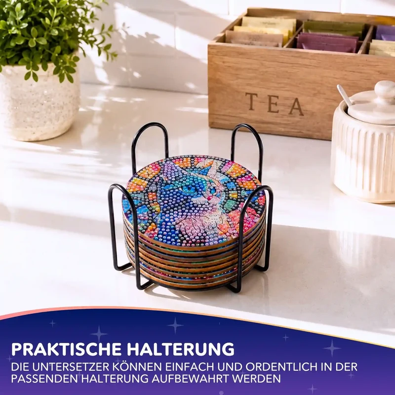 Diamond Painting - Untersetzer Bunte Tierwelt