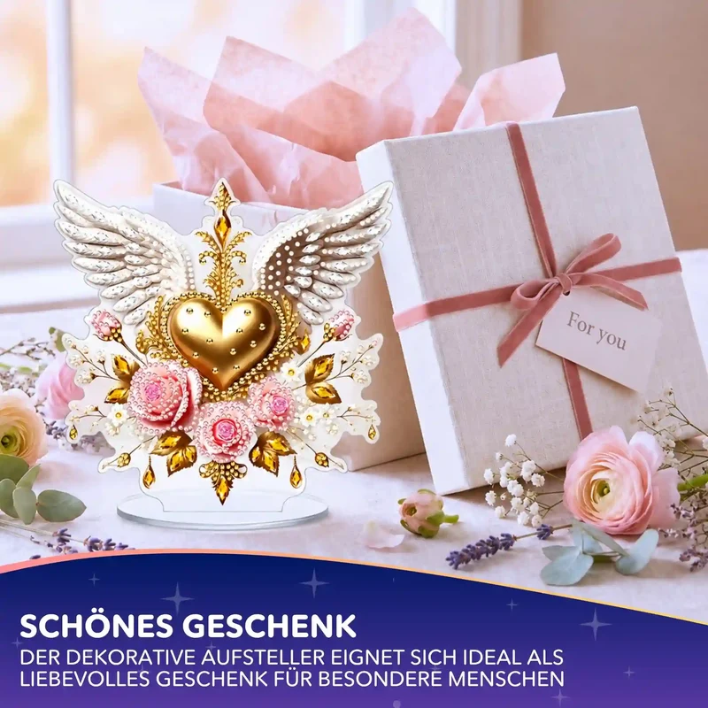 Diamond Painting - Aufsteller Herz & Flügel