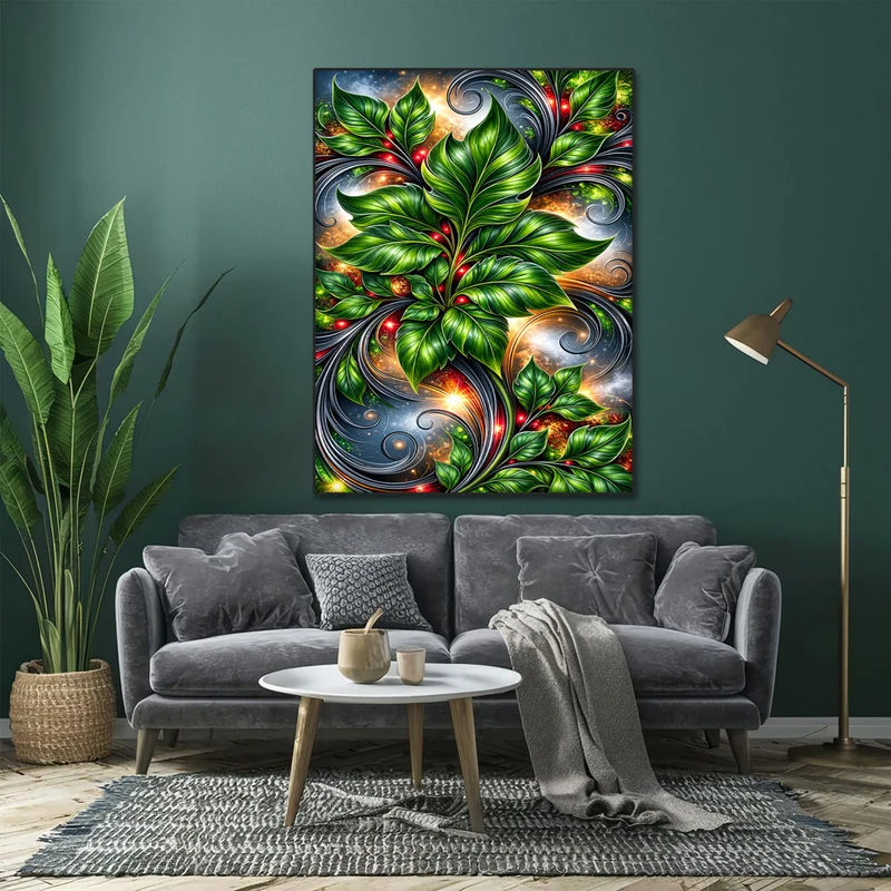 5D Diamond Painting – Smaragdzauber des Lebens