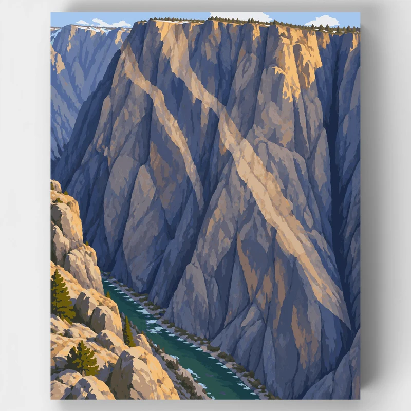 Painted Wall Pegmatite Bands - Paint by Numbers Kit