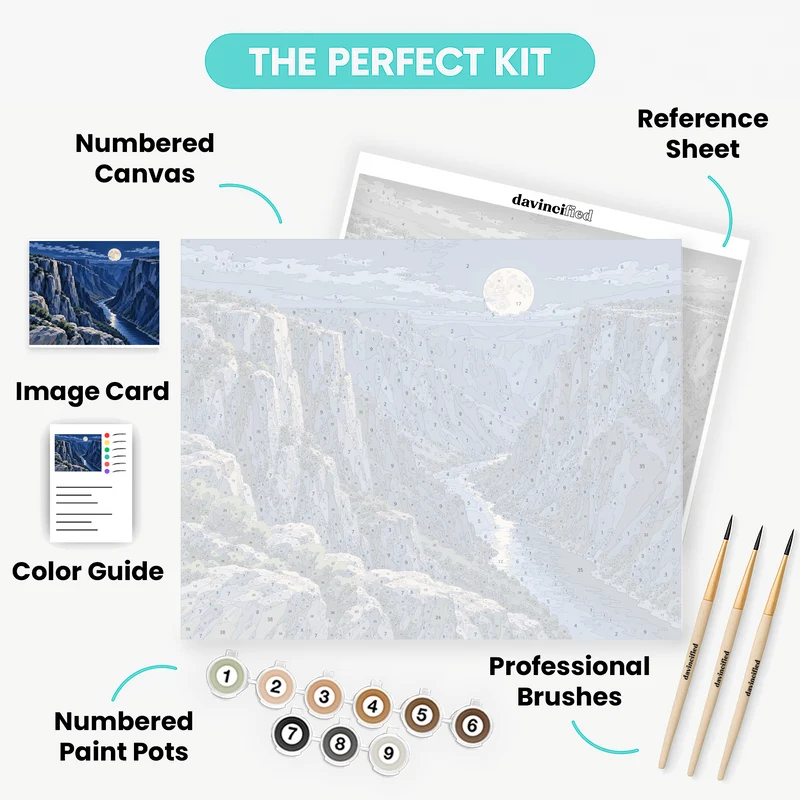 Black Canyon Moonrise - Paint by Numbers Kit