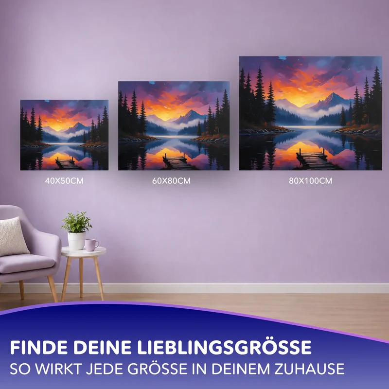 Malen nach Zahlen - Magische Abenddämmerung