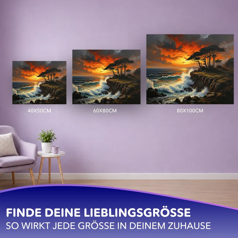 Malen nach Zahlen - Flammender Horizont