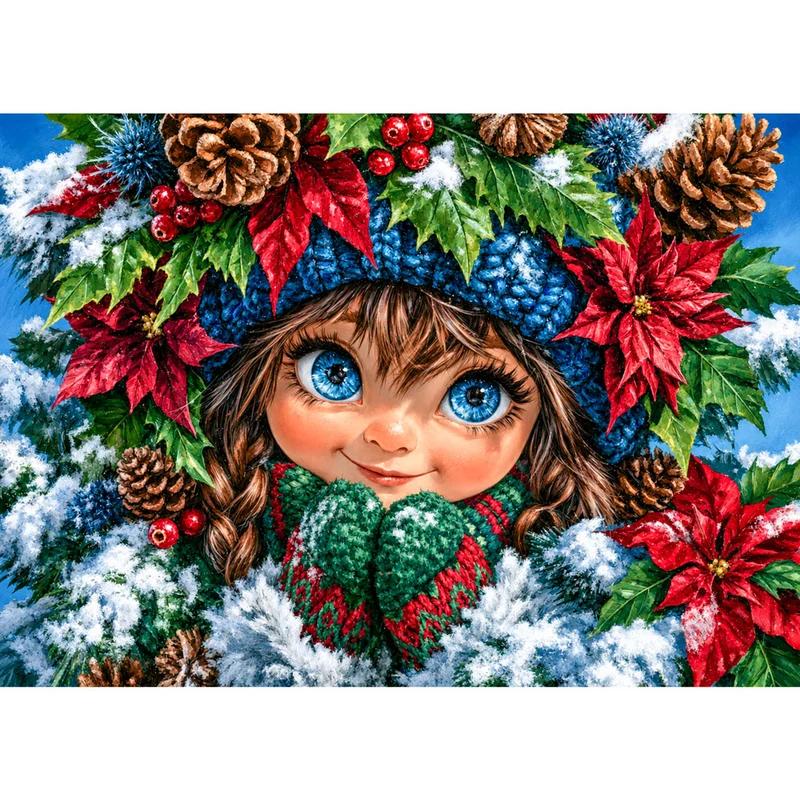 5D Diamond Painting – Mila im Weihnachtszauber