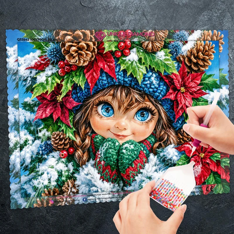 5D Diamond Painting – Mila im Weihnachtszauber