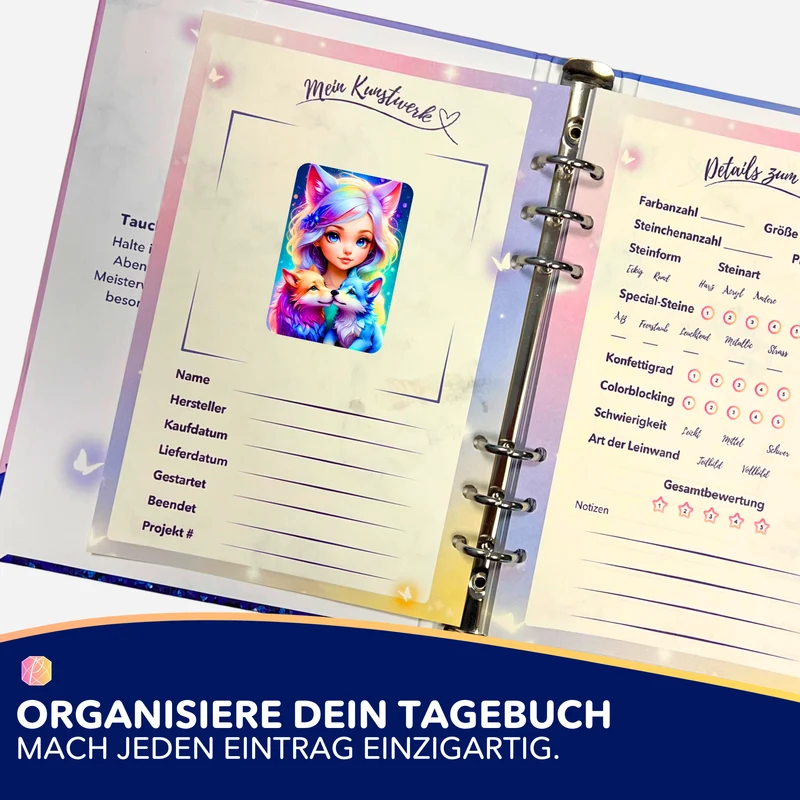 Aufkleber 5er-Set - Moni´s Special - Wolfmädchen Finja