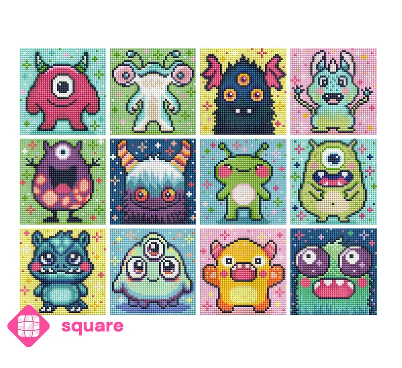 Diamond Painting - Carat Art Design - Mini Set Lil' Monsters