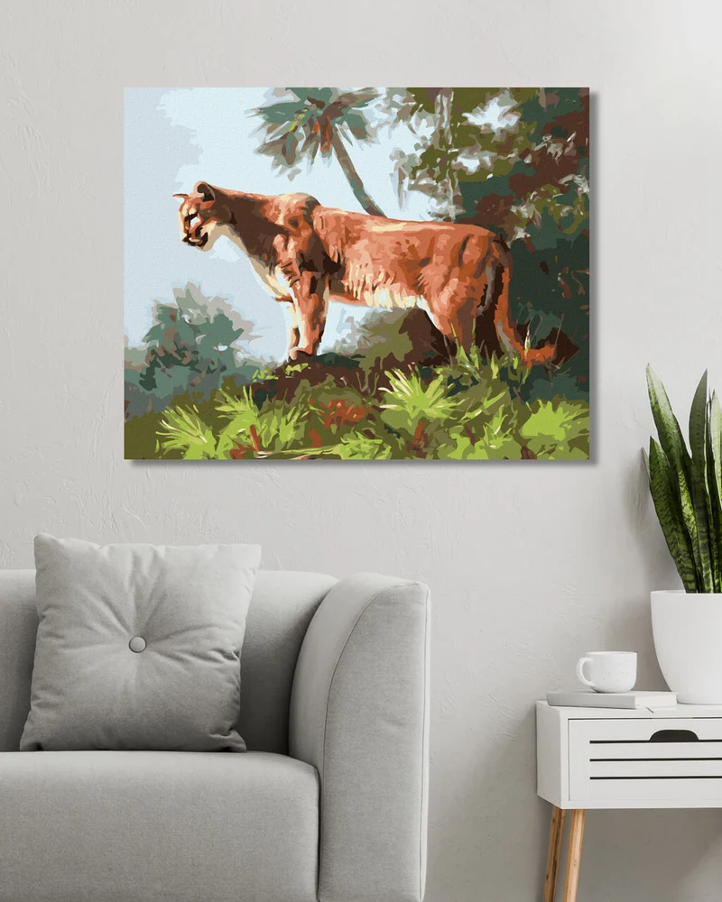 Diamond painting - PUMA IM DSCHUNGEL (D. RUSTY RUST)