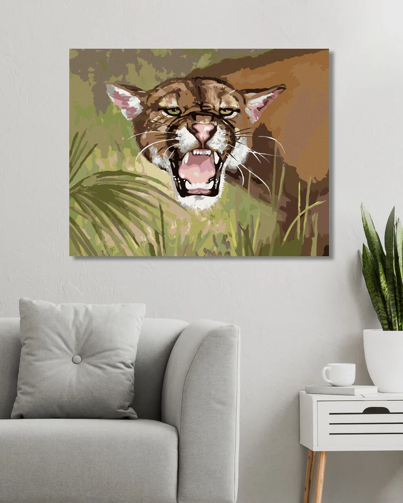 Diamond painting - PUMA ZEIGT SEINE ZÄHNE (D. RUSTY RUST)