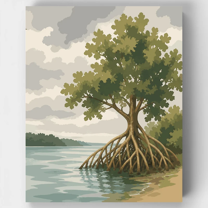 Solitary Mangrove Roots - Paint by Numbers Kit