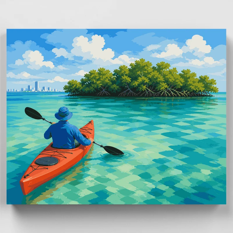 Mangrove Island Paddle - Paint by Numbers Kit