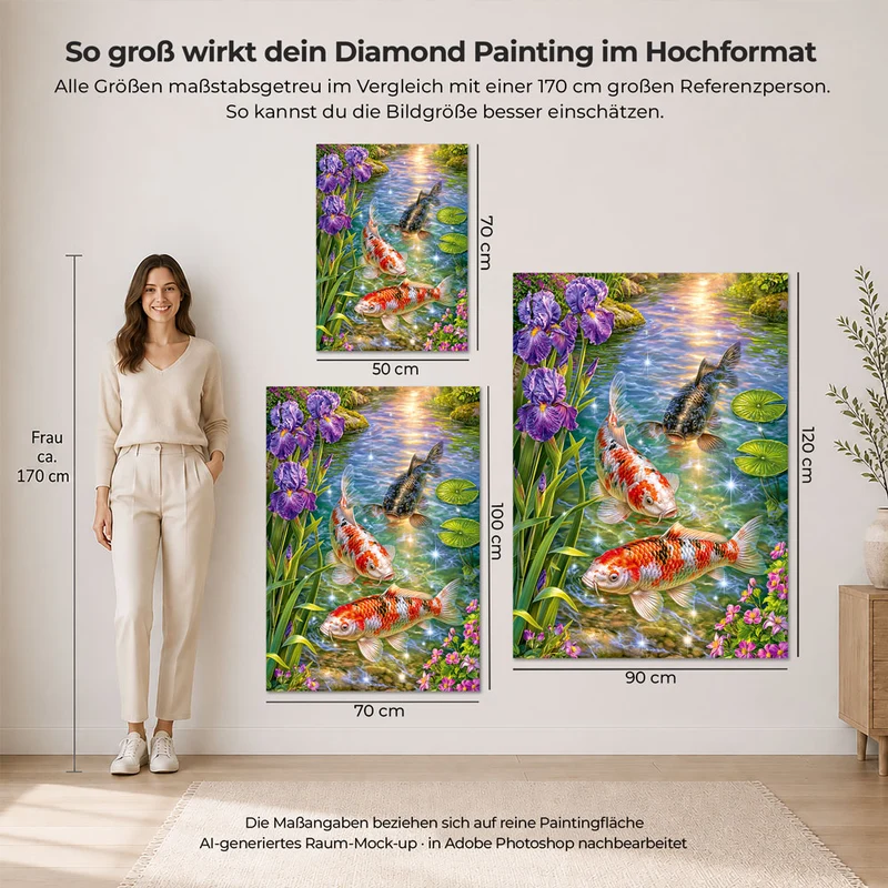 5D Diamond Painting – Juwelen des Koi-Gartens