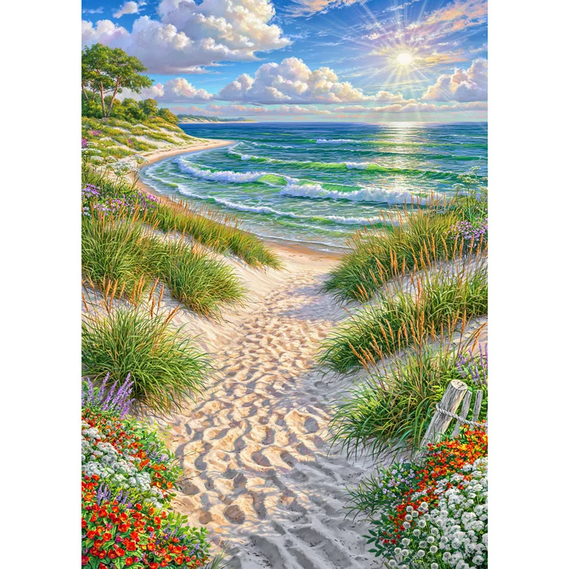5D Diamond Painting – Pfad zum Meeresglück