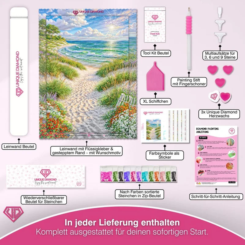 5D Diamond Painting – Pfad zum Meeresglück
