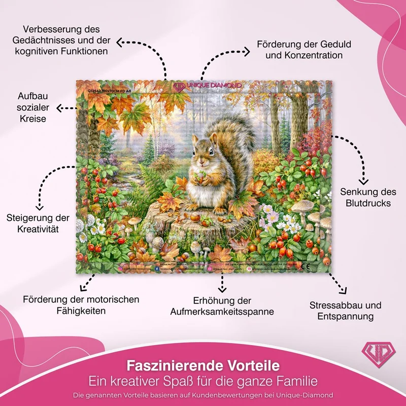 5D Diamond Painting – Goldpfötchen im Herbstzauber