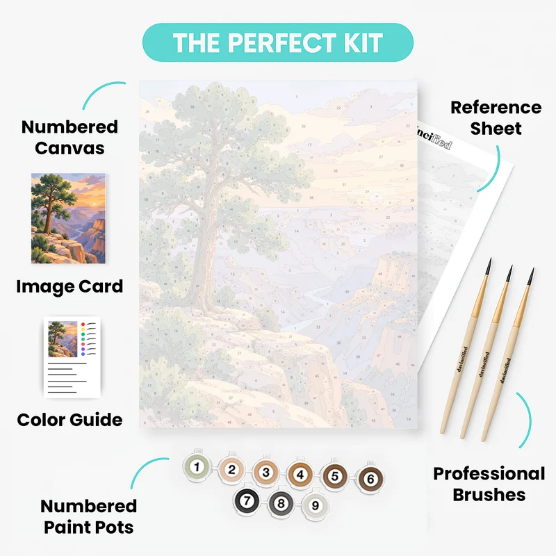 Lone Pine Canyon Rim - Paint by Numbers Kit
