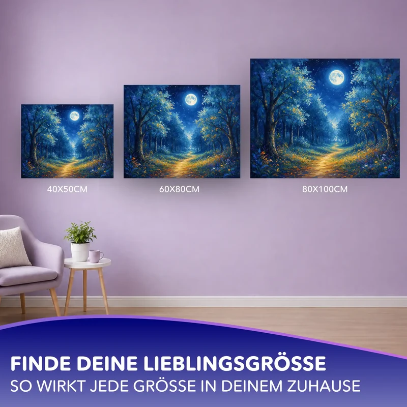 Malen nach Zahlen - Nacht im Blaulicht