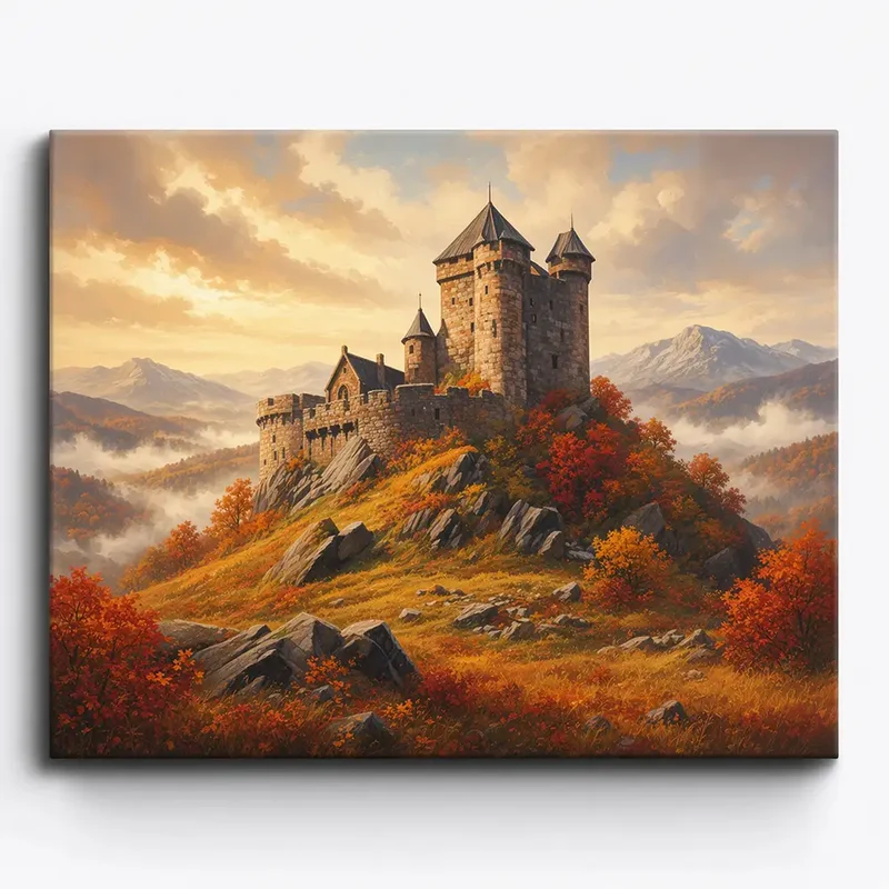 Malen nach Zahlen - Goldener Herbstzauber