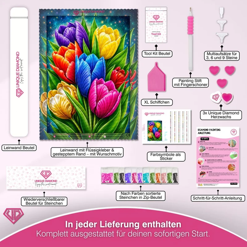 5D Diamond Painting – Starlight Tulip Symphony