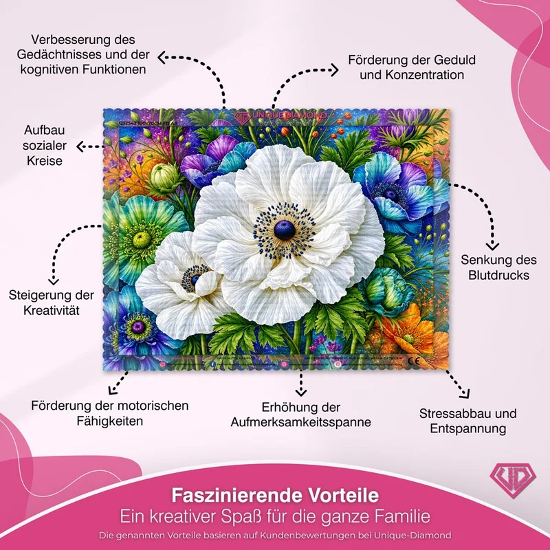 5D Diamond Painting – Moonlight Ivory Garden
