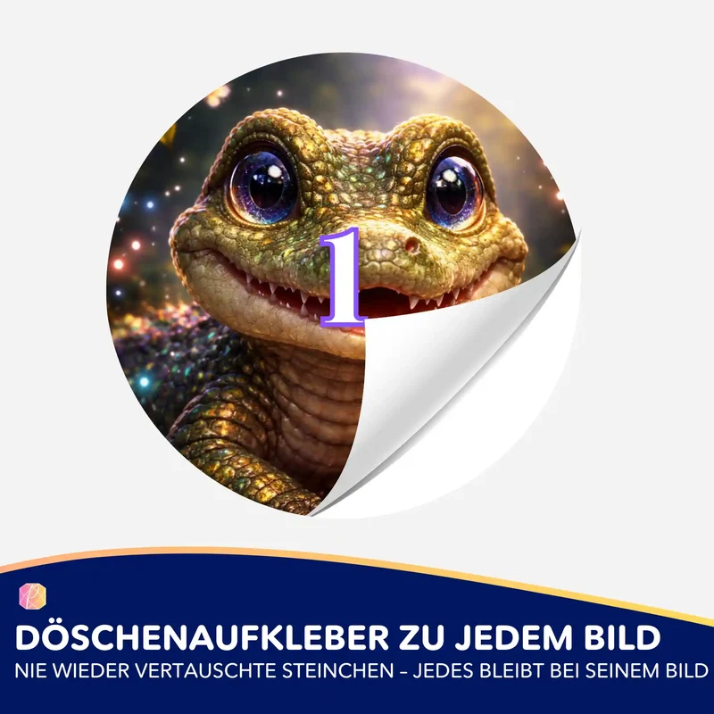 Döschenaufkleber - Uraltes Lächeln
