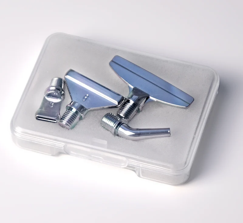 4er Set Metall-Aufsätze für Diamond Painting Stifte zum Schrauben – Silber