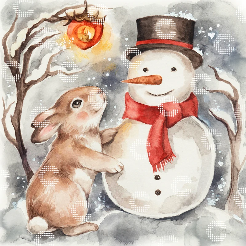 Diamond Painting - Ameriya - Winter friends